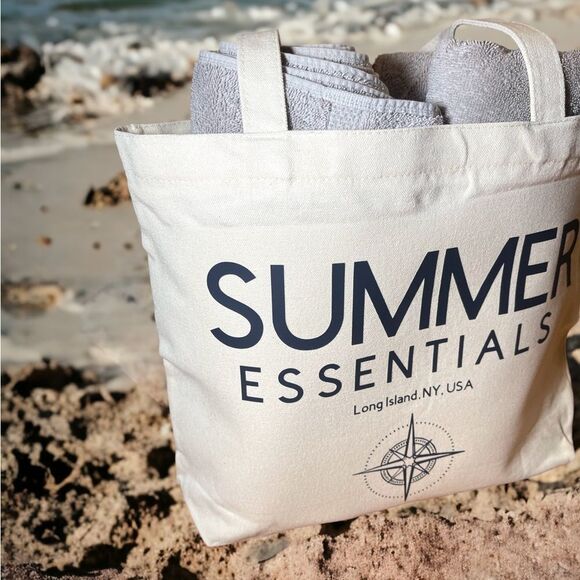 NWT Wool + Pepper Co. SUMMER ESSENTIALS zipper Tote Bag with Custom Location - Picture 8 of 9